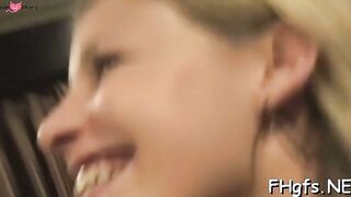 Delectable blonde floosy enjoys sex with a random dude