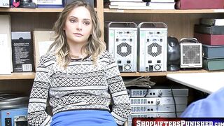 ShopliftersPunished.com - Busty young babe takes a ride on horny security officers th