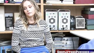 ShopliftersPunished.com - Busty young babe takes a ride on horny security officers th