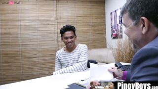 PinoyBoys.com - Bearded and mature daddy gets some sweet Asian twink ass bareback