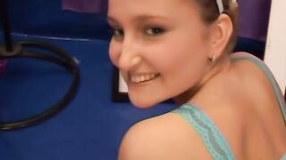 Tempting Temptress Slender Spring Break beauty Blows and Fucks Herself