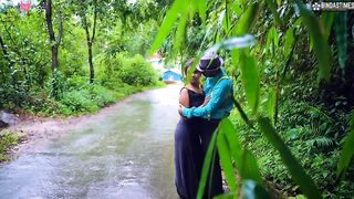 Desi Indian Real Chudai on open road and jungle outdoor hardcore