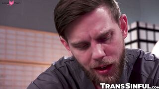 I destroyed Janie Blades trans asshole after massaging her cock