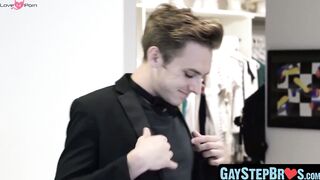 GayStepBros.com - Stud's raw cock finds its way into stepbrother's asshole in a tatto