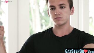GayStepBros.com - Stud's raw cock finds its way into stepbrother's asshole in a tatto