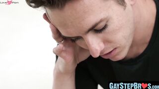 GayStepBros.com - Stud's raw cock finds its way into stepbrother's asshole in a tatto