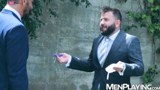 Hunk Joe Gillis hires Leo Grin as party planner and fuck buddy