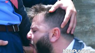 Hunk Joe Gillis hires Leo Grin as party planner and fuck buddy