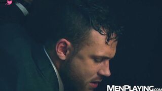Hector de Silva and Logan Moore steam up and fuck each other in the shower