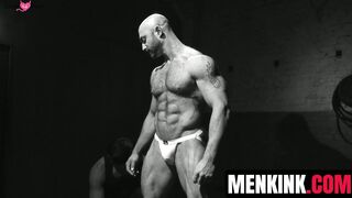 Beefy Tatum survives Van Darkholmes water chamber and gimp fucking