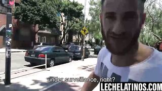 LecheLatinos.com - Bearded Mauricio swallows my cock while stroking