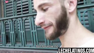 LecheLatinos.com - Bearded Mauricio swallows my cock while stroking