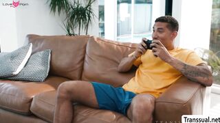 Letting my stepson fuck our ass and pussy on bed