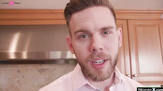 Tranny babysitter wants to fuck her boss