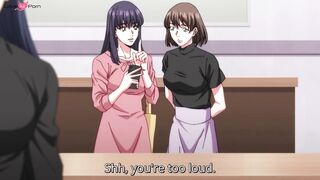 Shared Bed Threesome: Momoka and Kanade take turns sucking Ryota