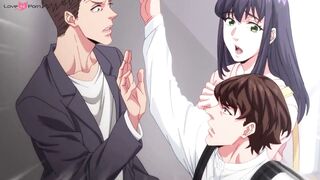 Shared Bed Threesome: Momoka and Kanade take turns sucking Ryota's cock before sex