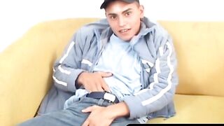 OTBXXX.com - Young latino plays with his tight ass and strokes his dick for a hot cum