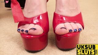 UKSubSluts.com - Fetish babe Honesty submits to banging and cum on feet by dominant