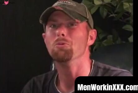 MenWorkinXXX.com - Naughty mature guy strokes his large cock and cums intensely