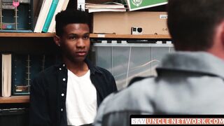 SayUncleNetwork.com - Ebony thief bare fucked raw by big dicked security guard