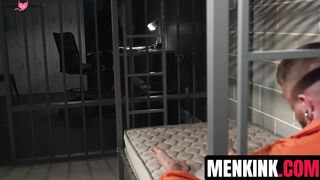 Colt Spence humiliates prison guard Apollo Fates in rough cell fuck