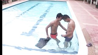 Alfonso and Ferdynan having hardcore banging in the pool