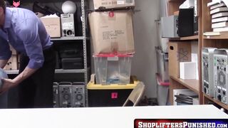 ShopliftersPunished.com - Young Asian babe fucks cop to avoid jail time for stealing