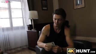 Young babe earns money for boyfriend by fucking a stranger