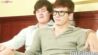 Twink cock riding action with anal fun after cock sucking