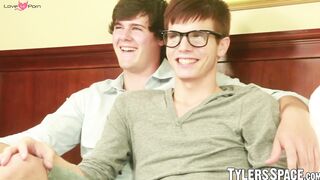 Twink cock riding action with anal fun after cock sucking
