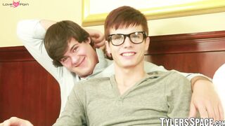 Twink cock riding action with anal fun after cock sucking