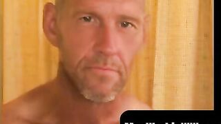 MenWorkinXXX.com - Rough older guy strips naked and tugs his big hard cock vigorously
