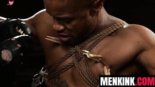 Isaac X fucked Jake Waters throat mercilessly before plunging his hole