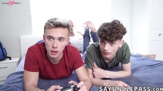Jake Lawrence eats and fingers Zayne Bright and Carter DelRey tiny asses