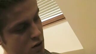Uniformed twink gentlemen Brand and Kenny cumming together