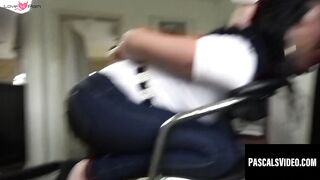 Bimbo sub throat fucked before a rough doggy style session