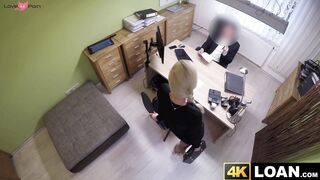 Beautiful future debtor services cock before getting fucked