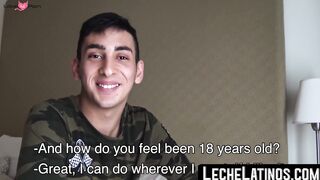 LecheLatinos.com - Straight Latino's first gay blowjob and raw anal fucking in a hard