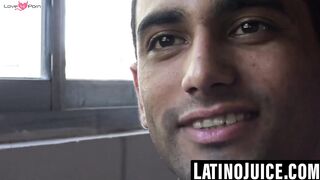 Straight Latino gets bred and covered for cash