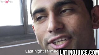 Straight Latino gets bred and covered for cash