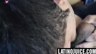 Straight Latino gets bred and covered for cash