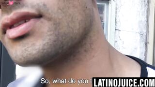 Straight Latino gets bred and covered for cash