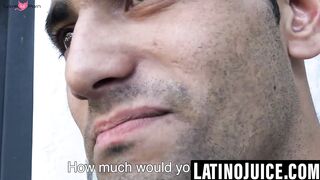 Straight Latino gets bred and covered for cash