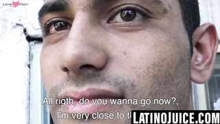 Straight Latino gets bred and covered for cash