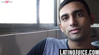 Straight Latino gets bred and covered for cash