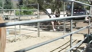 Slut's shaved cunt fucked