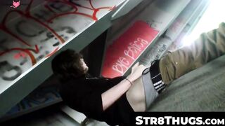 Str8Thugs.com - Long-haired straighty's solo outdoor masturbation and cum blasting sc