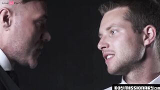 BoyMissionary.com - Naughty Mormon jock's throat fucking before bareback pounding