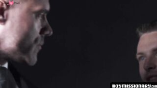 BoyMissionary.com - Naughty Mormon jock's throat fucking before bareback pounding