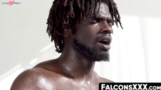 FalconsXXX.com - Horny Jimmy West pounded raw outside by BBC Devin Trez in a passiona